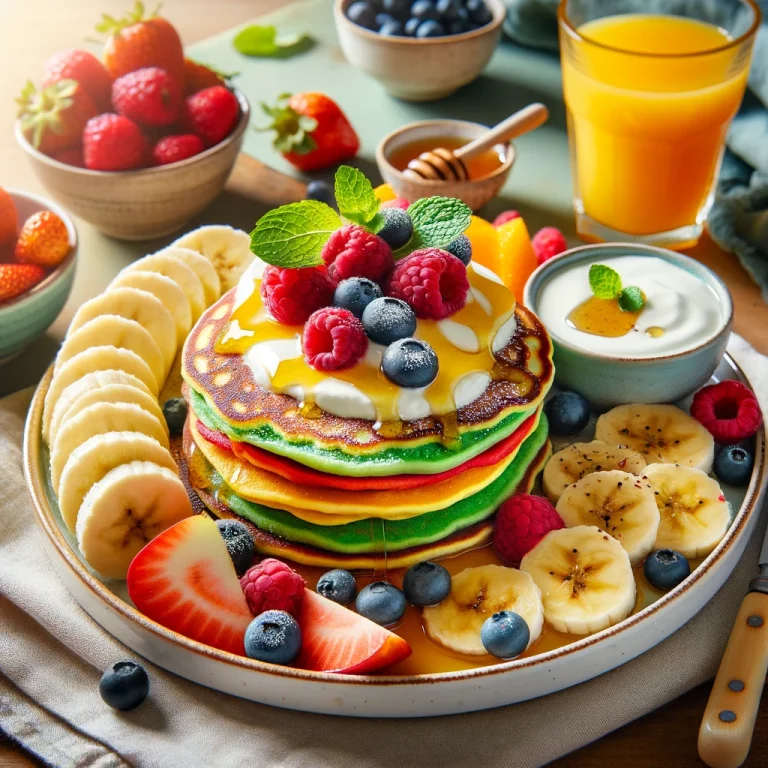 Haferflocken-Pfannkuchen mit Obst und Joghurt