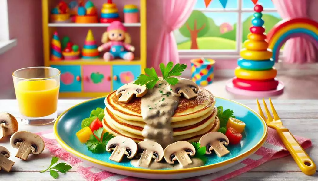 Pfannkuchen mit Champignons