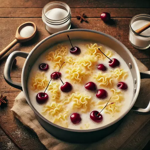 Milchnudeln in der Milch kochen